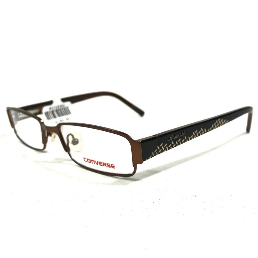 Converse Kids Eyeglasses Frames LET ME TRY BROWN Rectangular Full Rim 50-17-135